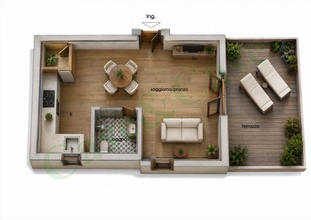 Rendering Pianta piano giorno