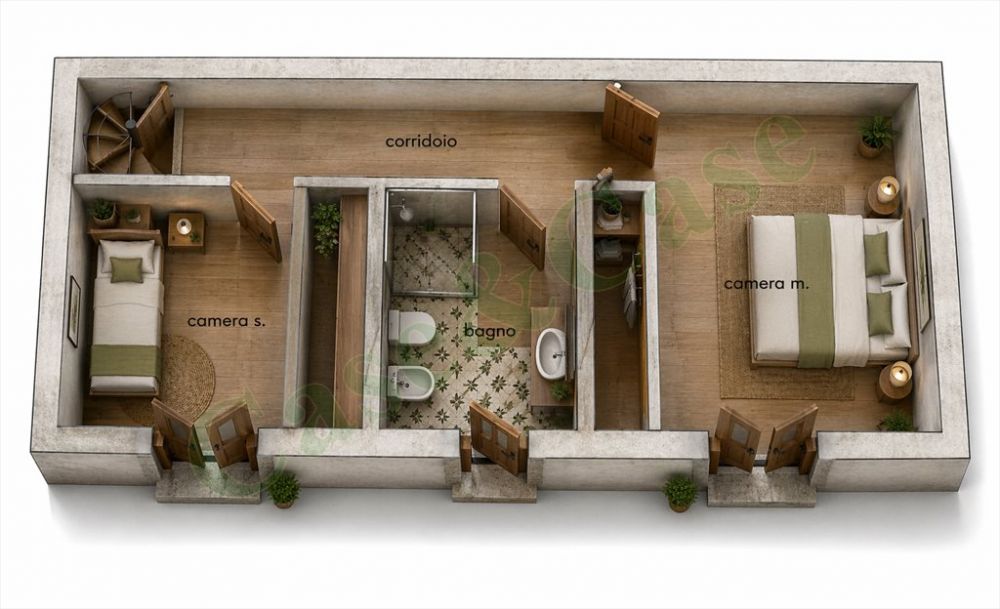 Rendering Pianta piano notte